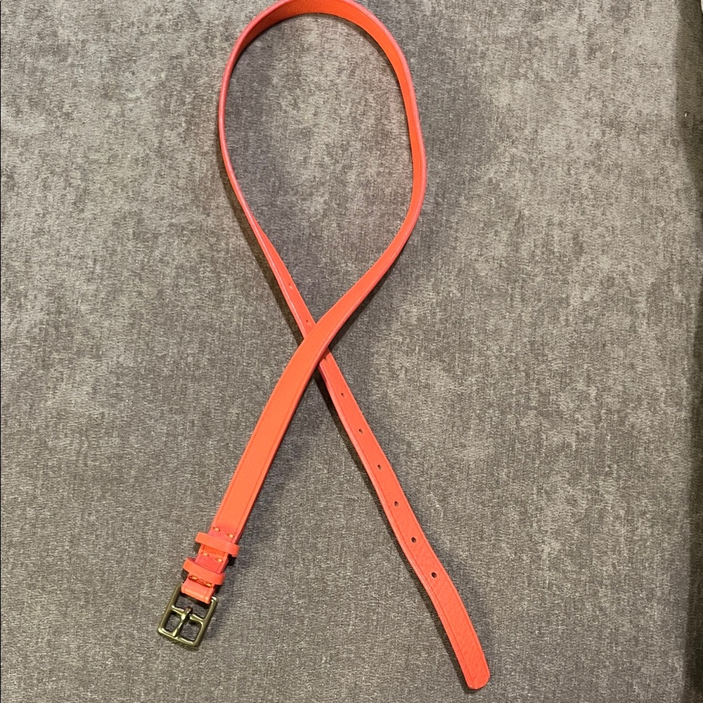 J. Crew orange/tangerine belt, size small. - Picture 2 of 9